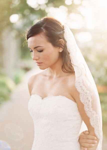 Acconciatura sposa capelli sciolti con velo