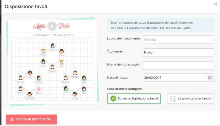 Hai già scelto la disposizione dei tavoli?