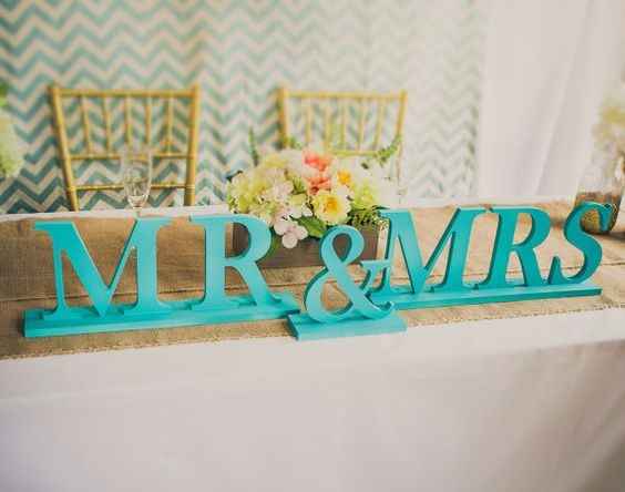 tema di nozze mr and mrs colore  tiffany