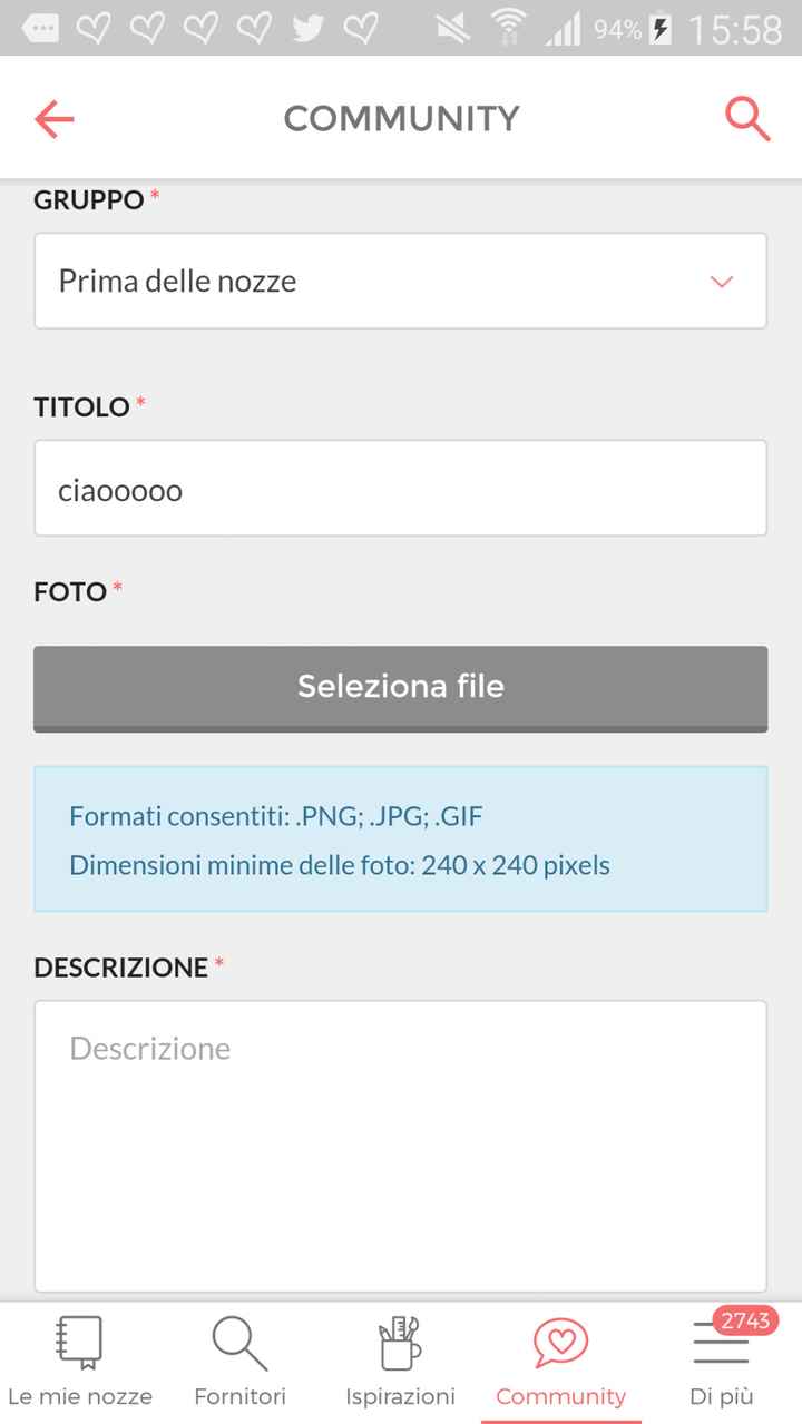 come caricare foto da app