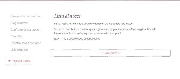 Come creare una lista di nozze iban con il wedding site di Matrimonio.com? 4