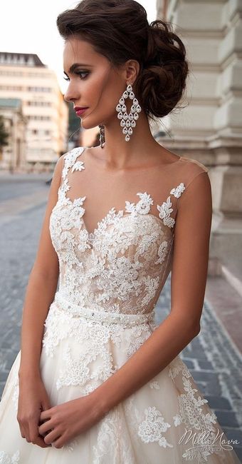 2) Scollo abito da sposa illusione