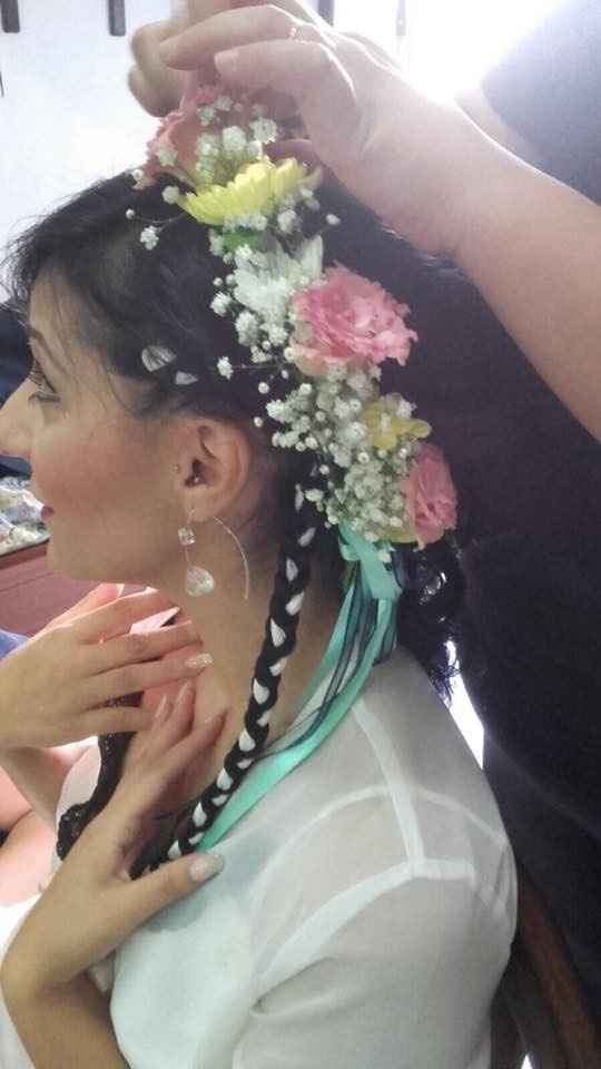 corona di fiori freschi