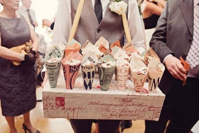 coni riso con giornale