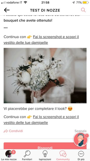 Fai lo screenshot e scopri il tuo bouquet 10