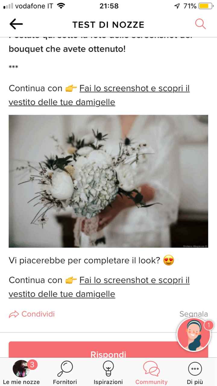 Fai lo screenshot e scopri il tuo bouquet - 1