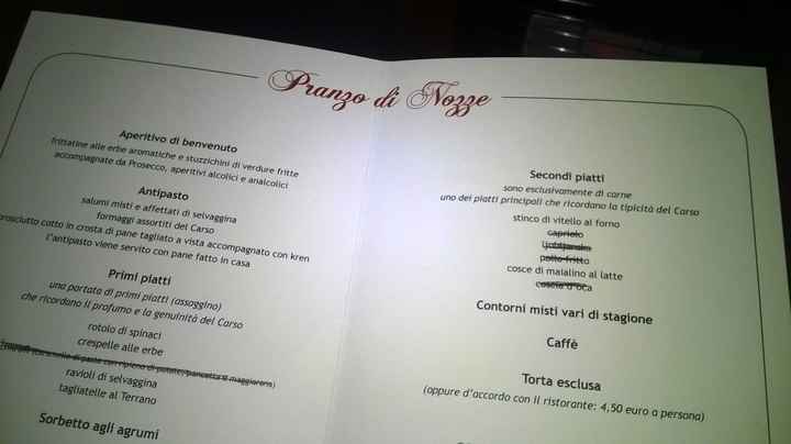 Ecco il nostro menù. . che ne pensate? - 1