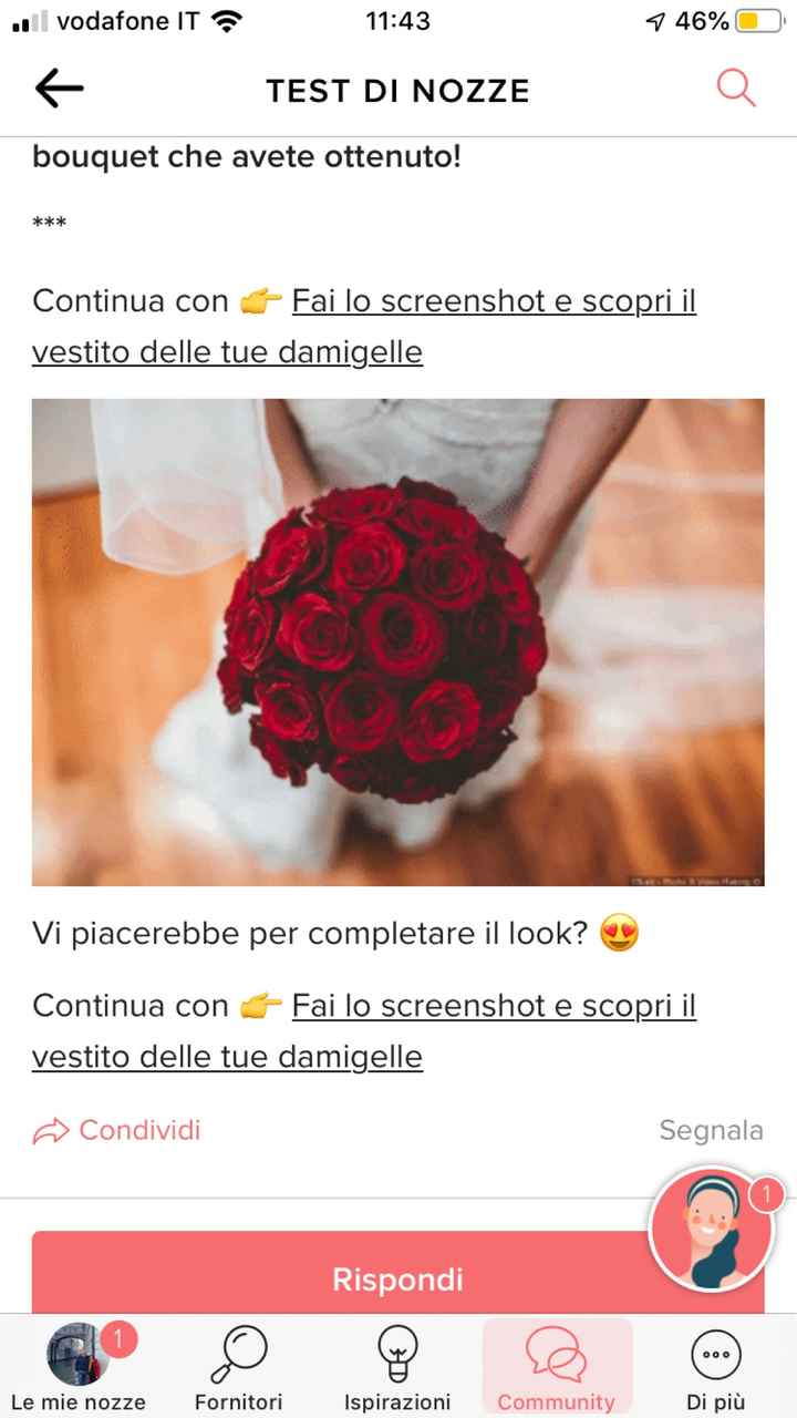 Fai lo screenshot e scopri il tuo bouquet - 1