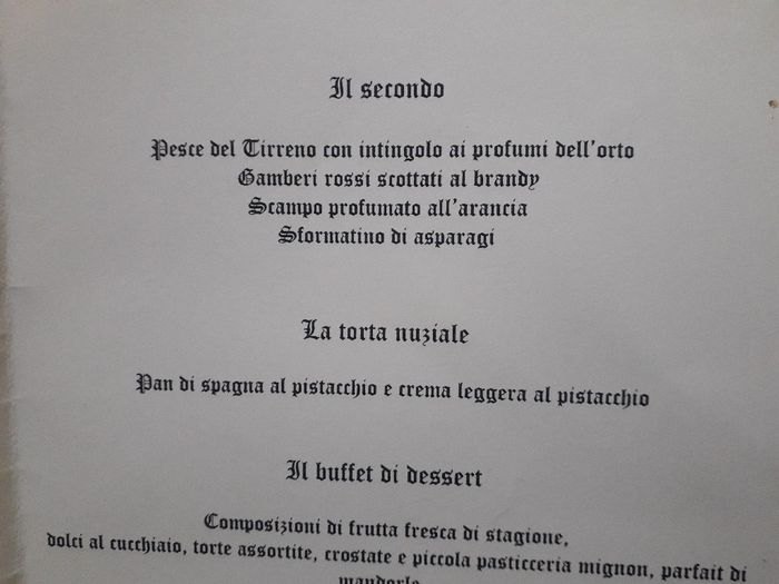 Menù di nozze - 2