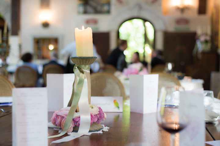 portacandela con fiori