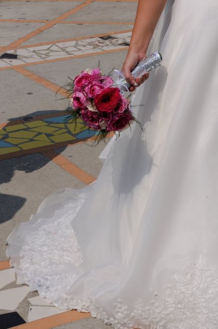il mio bouquet e dettaglio vestito