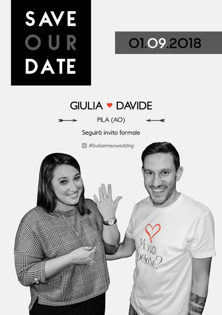 Il nostro save the date è stato questo..fatto da una mia amica grafica e inviato via Whatsapp..ha pr