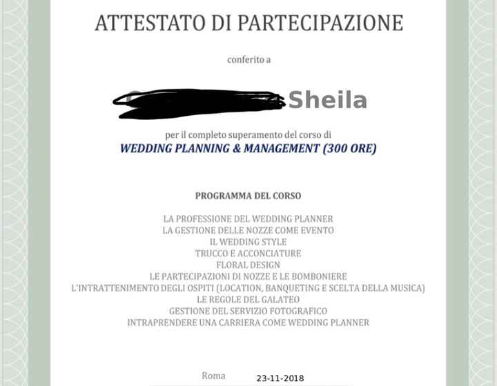 Attestato wedding planner 😍 - 1