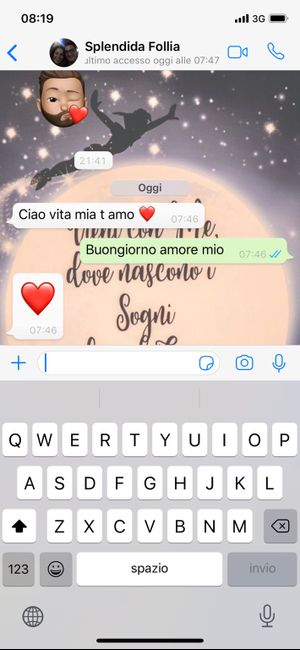 Condividi lo screenshot dell'ultimo messaggio che vi siete inviati 13