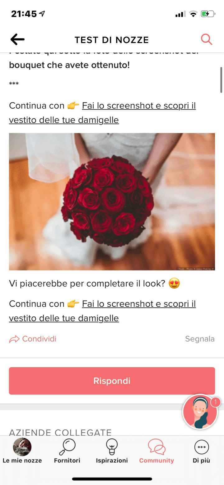 Fai lo screenshot e scopri il tuo bouquet - 1