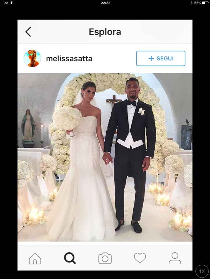 Scusate, non vorrei essere troppo critica, ma questo bouquet di Melissa Satta....non è troppo grande