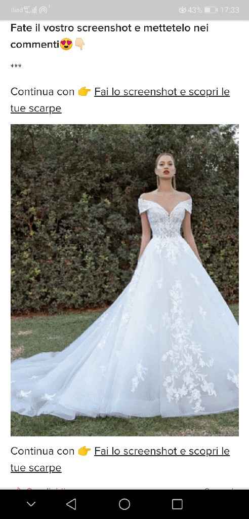 Fai lo screenshot e scopri il tuo abito da sposa - 1