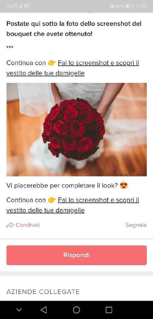 Fai lo screenshot e scopri il tuo bouquet - 1