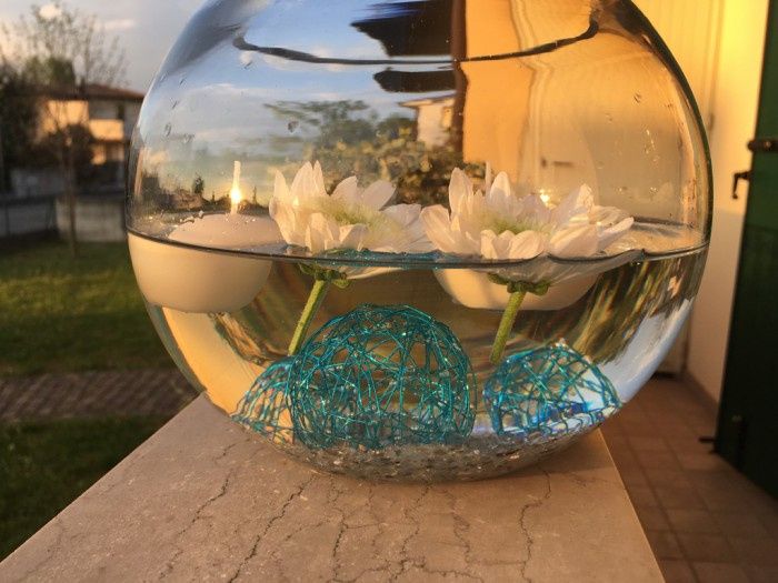 centrotavola al tramonto