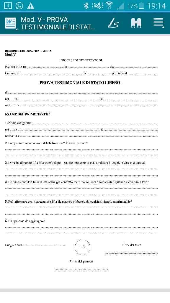  Certificato di libero stato - 1