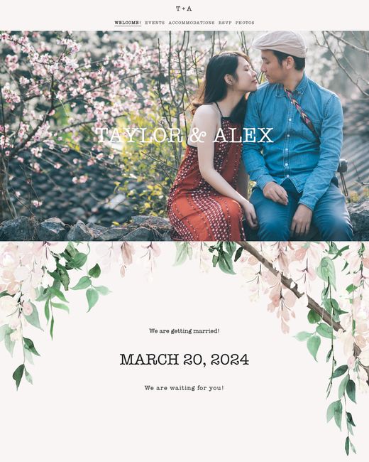 Abbinare le partecipazioni alla grafica del Wedding Site? Si può! 2