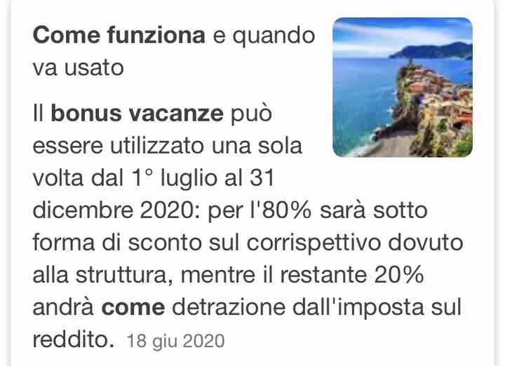 Bonus vacanze - 1