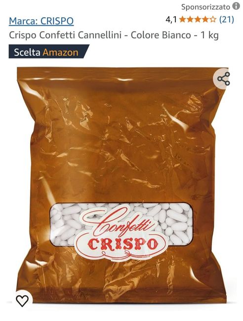 Aiuto grandezza confetti 4