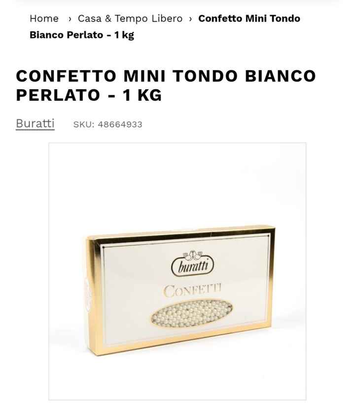 Aiuto grandezza confetti - 4