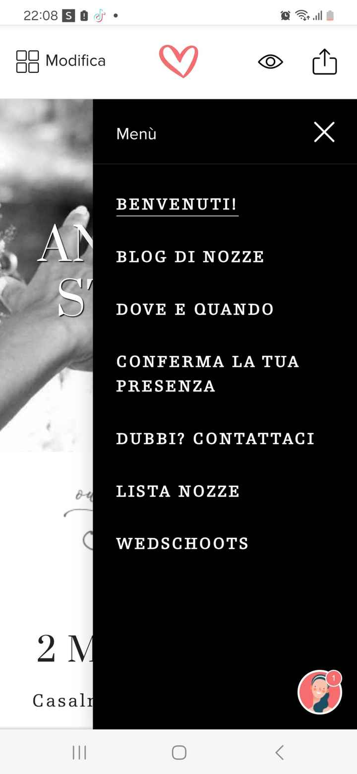 Difficoltà creazione pagine sito lista nozze e invitati - 1