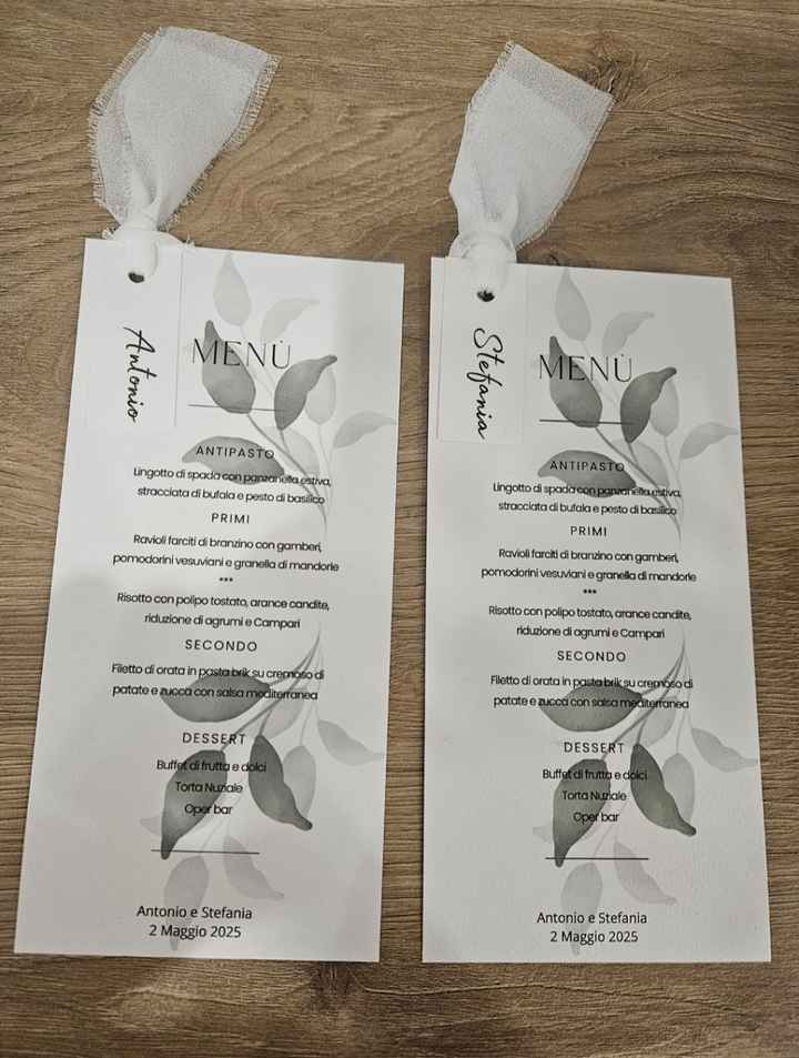 Come scrivere il menù? - 1