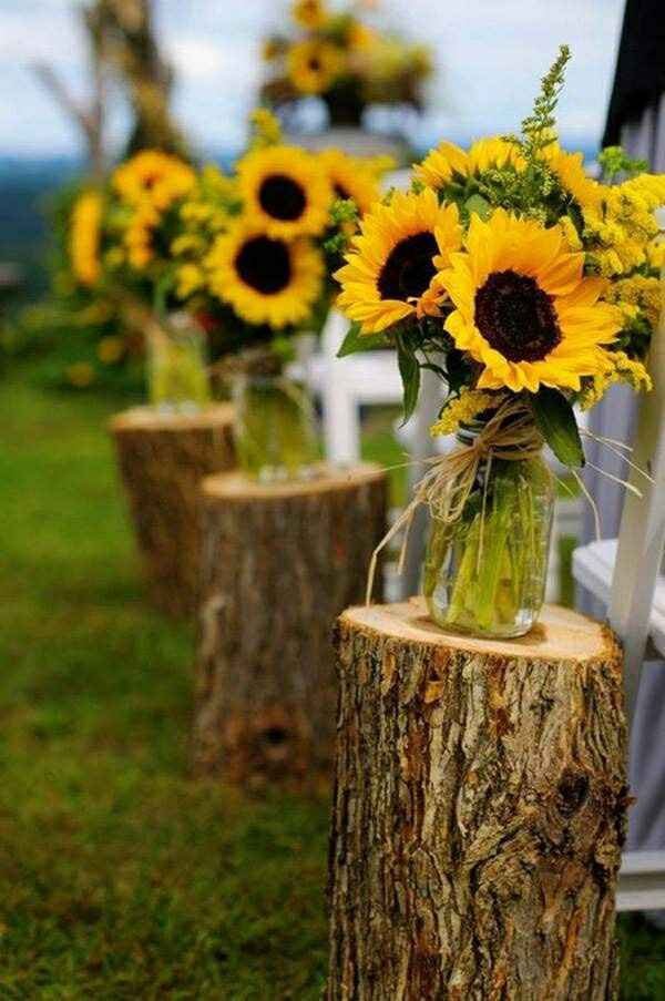 Idee matrimonio rustico e girasoli - 1
