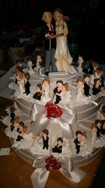 La mia torta con sposini per gli invitati - 1