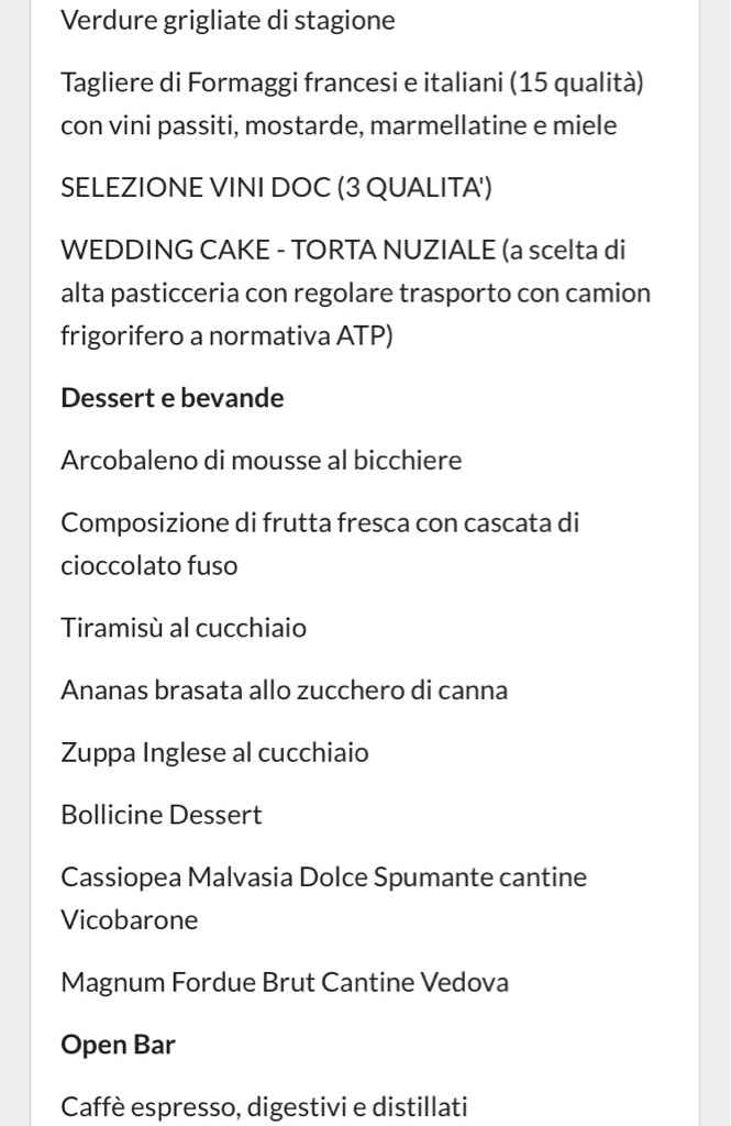 Costo ricevimento - 3