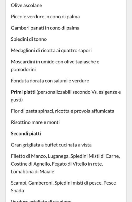 Costo ricevimento - 2