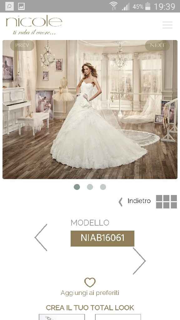 Che ne pensate? Abito Nicole 2017 - 1