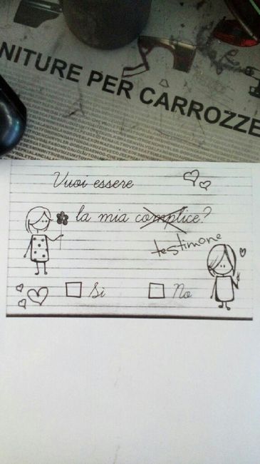 Aaa cercasi frase carina per comunicare scelta testimone! 3
