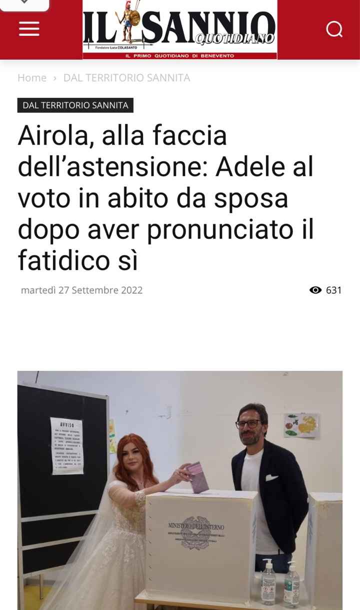 Vi sposate il prossimo 25 settembre 2022, giorno delle elezioni politiche? - 1
