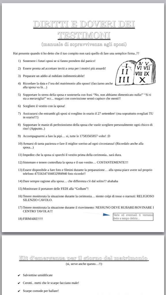Ecco il mio manuale della perfetta testimone di nozze!!!! - 2
