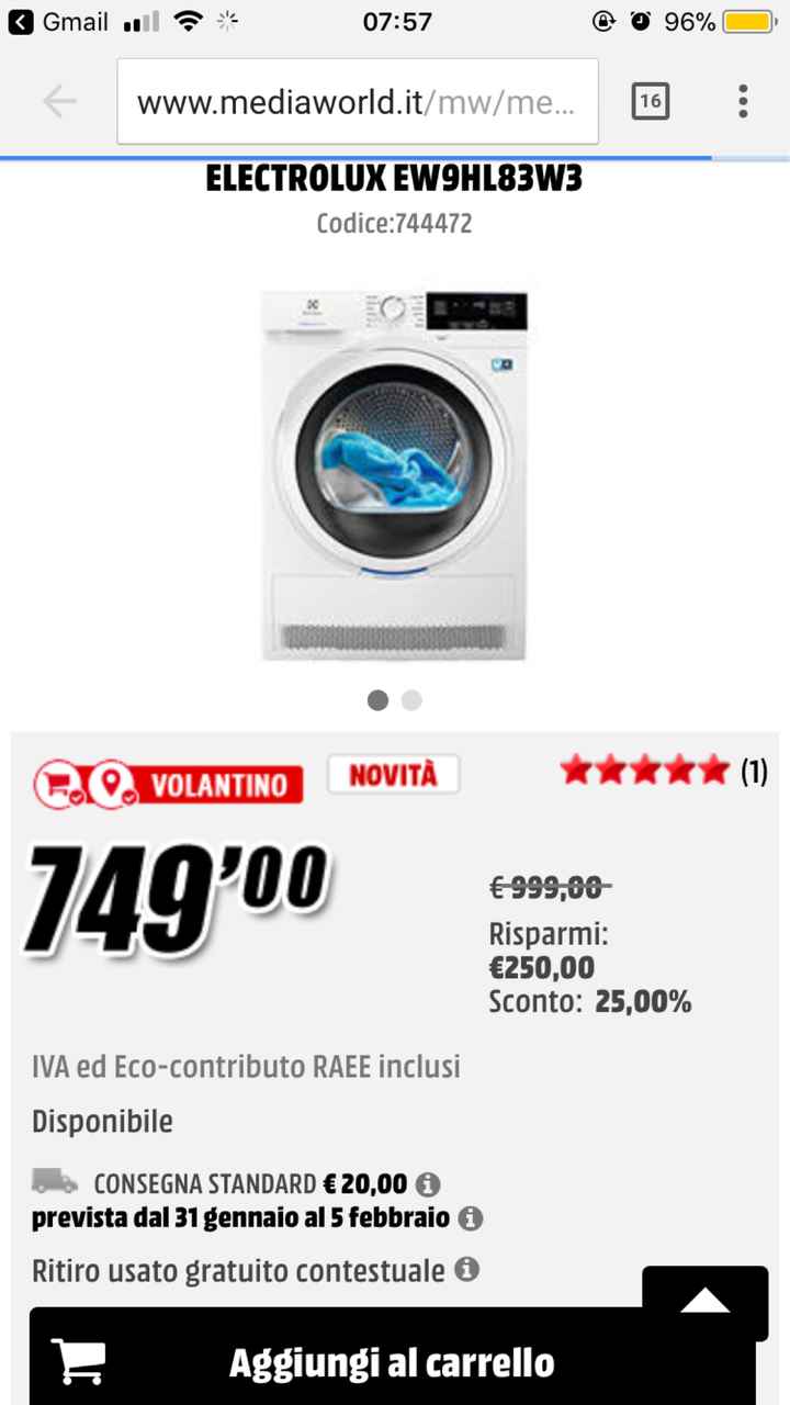  Acquisto asciugatrice - 1