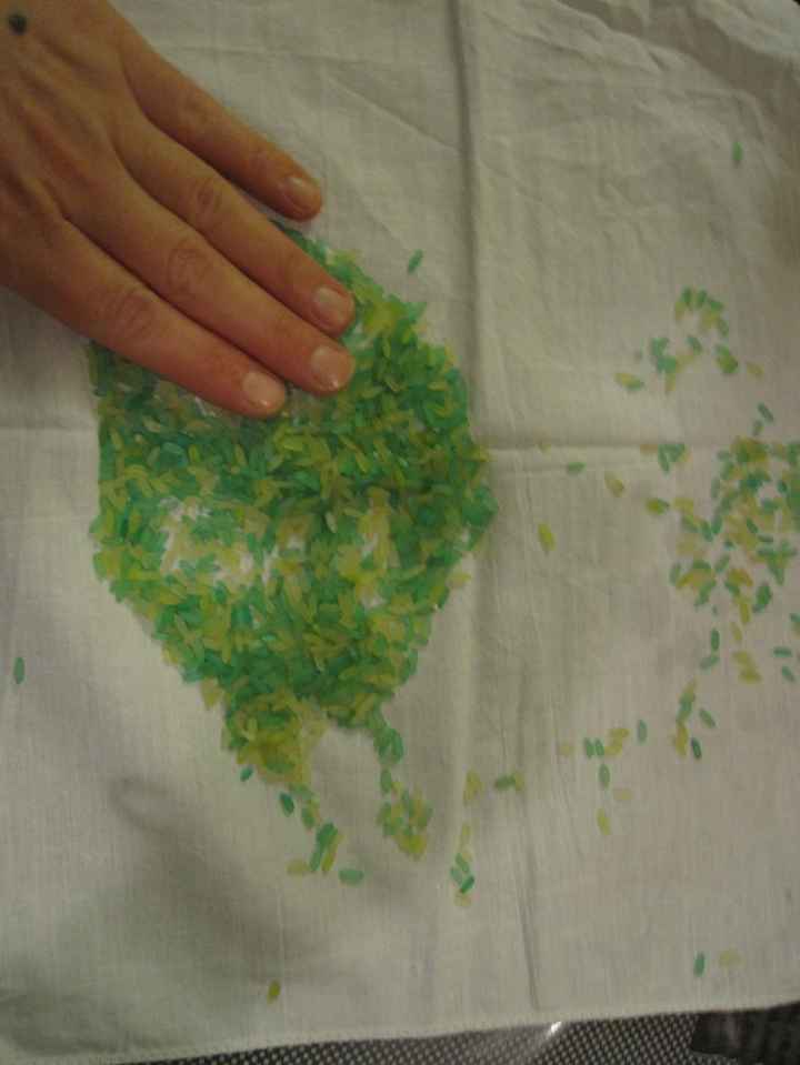 riso asciutto sul bianco