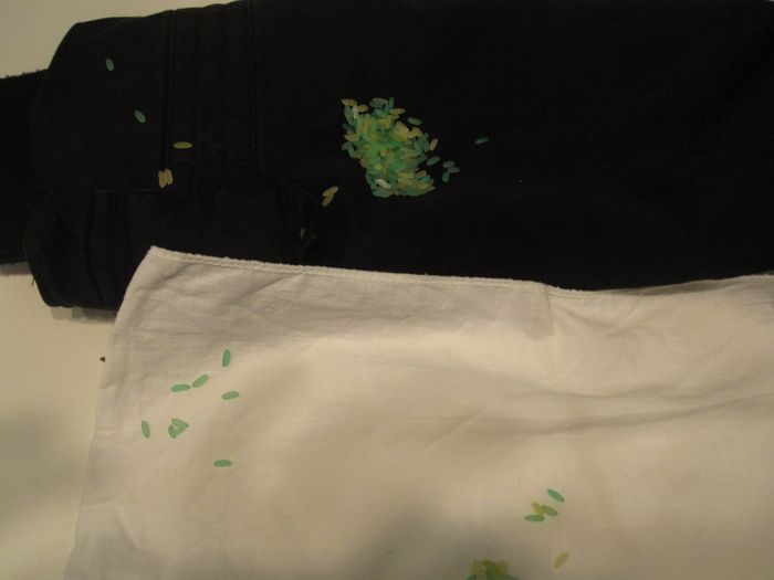 riso umido su bianco e nero