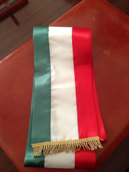 Fascia tricolore  x nozze civili - 1