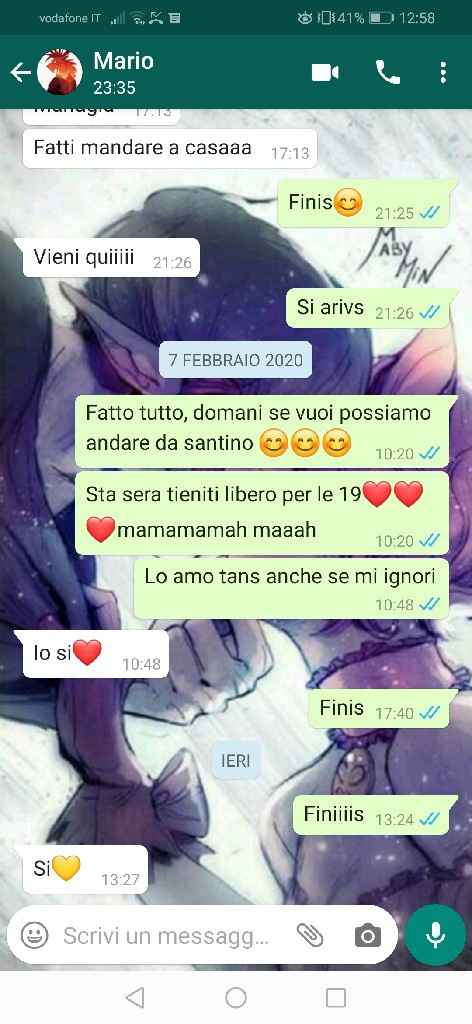 Condividi lo screenshot dell'ultimo messaggio che vi siete inviati - 1