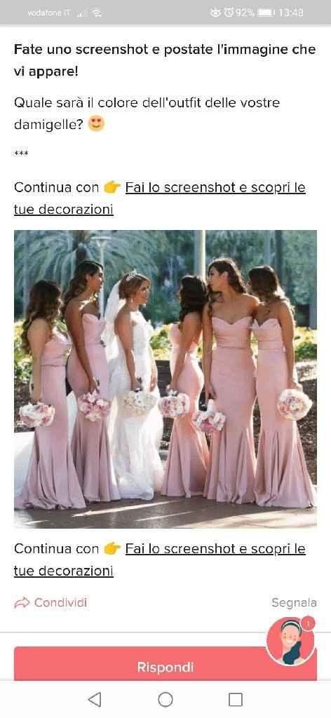 Fai lo screenshot e scopri il vestito delle tue damigelle - 1