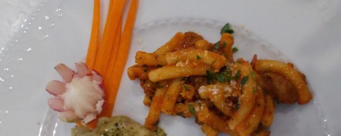 1° primo (la foto è tagliata perché nel piatto c'erano altri primi, vi mostro solo quello che abbiam