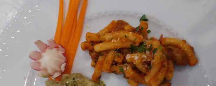 1° primo (la foto è tagliata perché nel piatto c'erano altri primi, vi mostro solo quello che abbiam