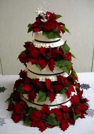 DECORAZIONI NUZIALI MATRIMONIO - invernale/natalizio - torta nuziale 3