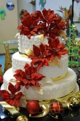 DECORAZIONI NUZIALI MATRIMONIO - invernale/natalizio - torta nuziale 4