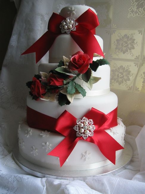 DECORAZIONI NUZIALI MATRIMONIO - invernale/natalizio - torta nuziale 13