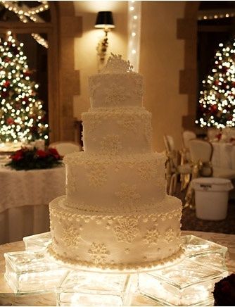 DECORAZIONI NUZIALI MATRIMONIO - invernale/natalizio - torta nuziale 18